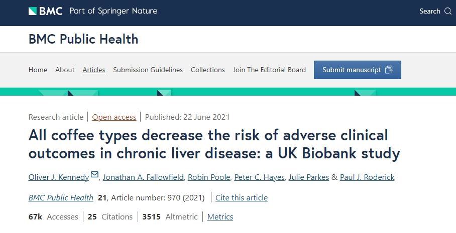 Can long-term coffee consumption prevent liver cancer and protect the heart? Data from a study of 500,000 people tells you the answer.